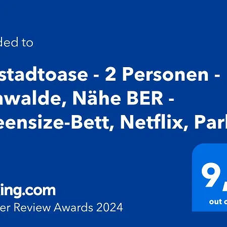 Vorstadtoase - 2 Personen - Eichwalde, Naehe Ber - Queensize-bett, Netflix, Parken Eichwalde