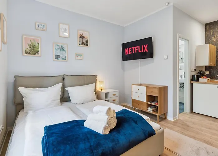 شقة Vorstadtoase - 2 Personen - Eichwalde, Naehe Ber - Queensize-bett, Netflix, Parken Eichwalde